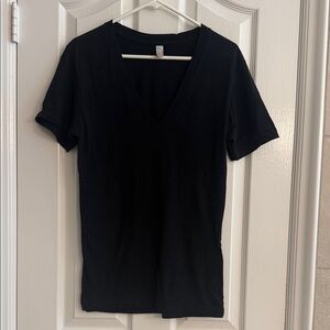 Classic Black V-Neck Women's Top